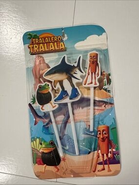 Tralalero Tralala Ocean Character cake candle Blue, Brown, Green